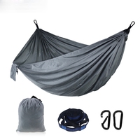 Haute qualité noir personnalisé grand pliable Portable suspendu extérieur lit balançoire Camping robuste Nylon hamac