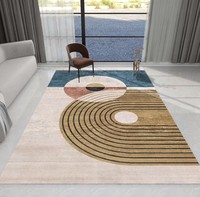 Gemusterter Hotel-Teppich Hochwertiger Designer-Teppich Geometrische Schlafzimmerteppiche Salon-Sofa-Tisch Großer Teppich 3D-Bodenteppich