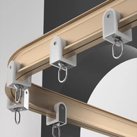 Rail de rideau incurvé en aluminium de haute qualité, design minimaliste, longueur personnalisable, pour la maison, la chambre, le salon, l'hôtel, le plafond