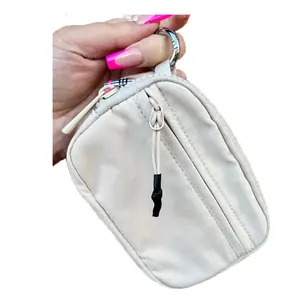Hotsale Multifunctional Portable Waterproof Fashion Small Nylon Zipper Money Purse with Card slots Clear ID card pocket