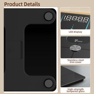 180KG 바디 생체 임피던스 스케일 욕실 무게 블루투스 연결 스케일 Led 대형 디스플레이 바디 스케일 무게 전문 BIA - Product Image 6