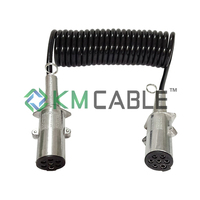 Connecteur de câble en spirale de remorque Câble ABS EBS à 7 conducteurs à 7 pôles Convient aux camions et aux remorques