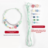 Collier DIY pour chat de compagnie, motif dessin animé coloré, patte de chat 3D, lettre, numéro de téléphone, accessoires de collier, anneau de cou, toutes saisons, mi-automne