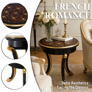 Tavolino Laterale di Lusso Portatile per Casa e Soggiorno, Design Personalizzato, Diametro 60cm, Impiallacciatura in Legno Burl - Product Image 2