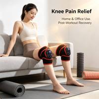 Masseur de genou portable rechargeable sans fil avec vibration chauffante et thérapie par lumière rouge pour la récupération des jambes
