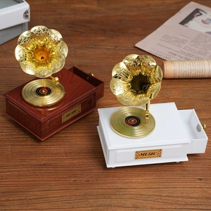 Boîte à musique rétro européenne pour la maison, le salon, le bar, le café, décoration ornementale - Product Image 4