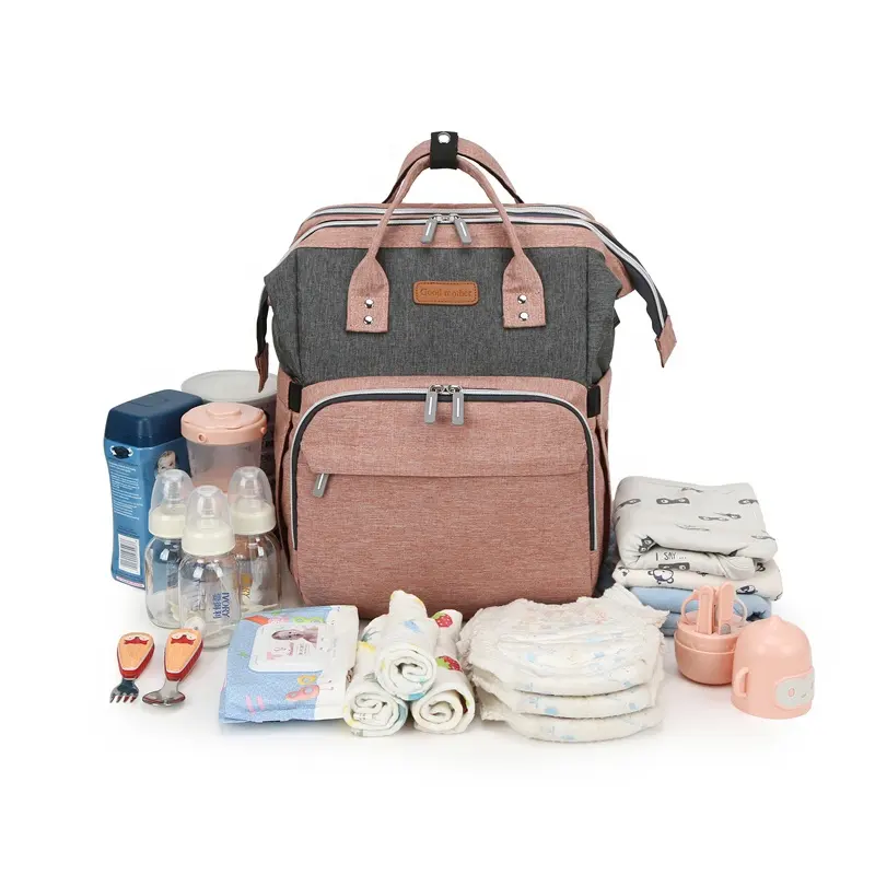 3 In 1 Multifunction Diaper Bags Water-Resistant Mommy Baby Bag with USB Charging Port Baby Diaper Bag Backpack