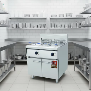 Équipement de restauration <span class=keywords><strong>pour</strong></span> restaurant en parfait état, <span class=keywords><strong>friteuse</strong></span> électrique de cuisine, <span class=keywords><strong>friteuse</strong></span> commerciale à 2 bacs avec double contrôle de température - Product Image 4