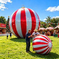 Grande boule de Noël gonflable, ornement géant réfléchissant, décoration de Noël extérieure pour événements commerciaux, centres commerciaux