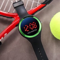 Jam tangan olahraga LED Digital melingkar pria dan wanita, jam tangan elektronik siswa anak-anak bercahaya pabrik 2025
