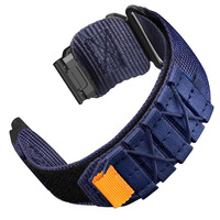 Bracelet de montre en nylon 22 mm 26 mm avec design perlé et boucle déployante pour remplacement rapide, bracelet de sport, logo OEM personnalisé