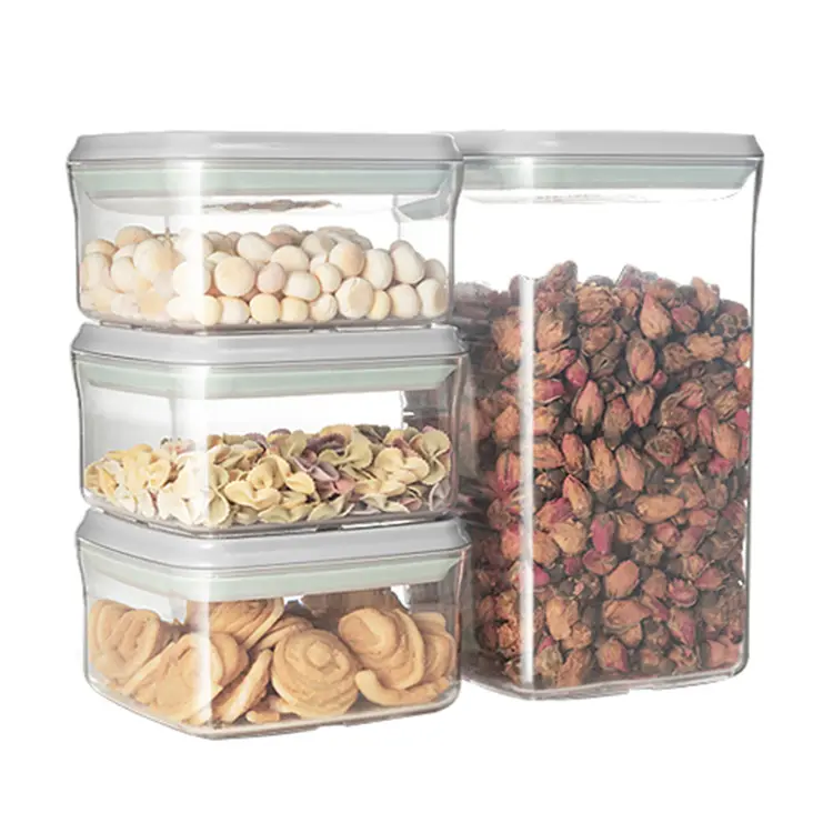Boîtes de rangement OEM pour le garde-manger sec de cuisine Boîtes hermétiques pour le stockage des aliments avec couvercles pour céréales, farine de riz, sucre