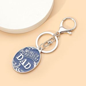 Portachiavi in Metallo Smaltato per la Festa del Papà, Regalo per Uomo, Ciondolo 'Il Miglior Papà del Mondo', Accessorio per Anziani - Product Image 1
