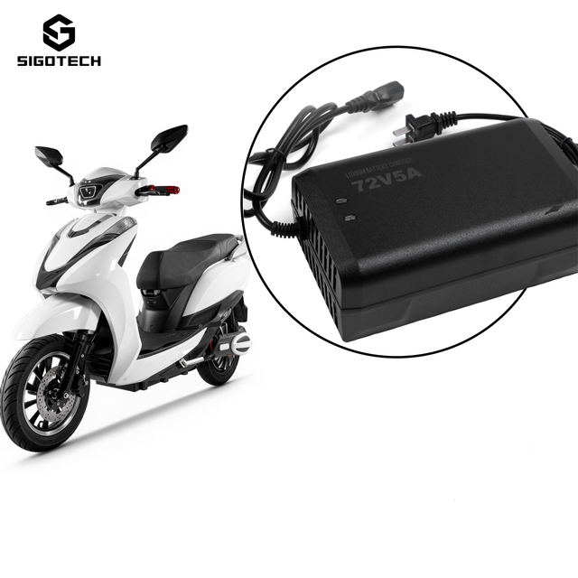 SIGOTECH  72V5A Lithium Battery Charger for Electric Scooter Motorcycle & E-bike Moped