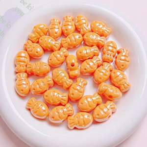 Cute Cream Jelly Beans Mini Fish Straight Hole <b>Beaded</b> DIY Bracelet Accessories Material Acrylic <b>Beads</b> - Product Image 4
