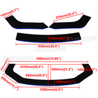 Kit de 3 pièces universel pour pare-chocs avant de voiture, lèvre de séparation, kit carrosserie, diffuseur pour AUDI A4 A5 B6 B7 B8 B9 S3 S4 S5 RS5, pour Ford, pour Mazda, pour VW