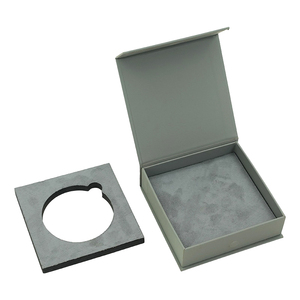 Cajas de Joyería Magnéticas con Forma de Libro, de Cartón Reciclado, con Logotipo Personalizado, Caja Gris para Pulseras - Product Image 3