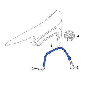 Cubierta Protectora para el Arco de Rueda Delantera del Jeep Cherokee 5ZQ38TZZAA 5ZQ39TZZAA, Plástico Atornillable - Product Image 4