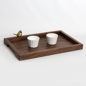 Gỗ rắn Walnut Art Deco phục vụ khay truyền thống mộc kỹ thuật chịu nhiệt đa chức năng bàn nhà tổ chức - Product Image 6