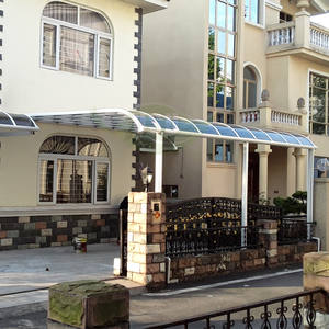 Porte fenêtre auvent extérieur <span class=keywords><strong>couverture</strong></span> en aluminium <span class=keywords><strong>plaque</strong></span> acrylique moderne <span class=keywords><strong>Polycarbonate</strong></span> Protection contre la neige auvent extérieur - Product Image 5