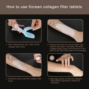 Yüz maskesi fabrikası şeffaf emici doğal % hidrolize kollajen erime yanak maskesi çözüyor - Product Image 4