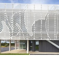 Design de luxe matériel de façade de bâtiment décoratif écrans panneau découpé au laser en aluminium façade modèle d'architecture