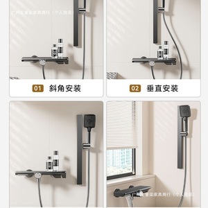 JMONWV Bathroom Shower Set Split Type Stainless Steel Adjustable <b>Holder</b> Easy To Install - Product Image 3