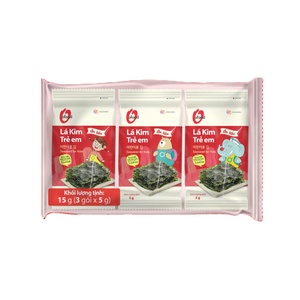 Alga Marina O'Food al por Mayor para Niños - Snack Coreano de Alga Marina Tostada y Sazonada - Bajo en Sodio y Nutritivo - 5g x 3 Paquetes - Product Image 1