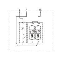 Boîtier de protection contre les surtensions Telebahn 385V AC 60-120kA 2P, boîte de protection contre les surtensions pour alimentation monophasée, sur mesure