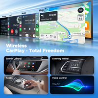 Adaptador Inalámbrico LAMTTO 4 en 1 para CarPlay y Android Auto, para Transmitir Netflix/YouTube/TikTok, Pantalla Dividida, Salida HD 4K