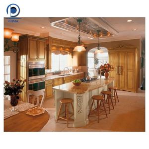 Armadio da cucina modulare di lusso <span class=keywords><strong>disegni</strong></span> gratuiti in legno massello impiallacciatura lacca finitura colonna romana armadietto di alta qualità - Product Image 3