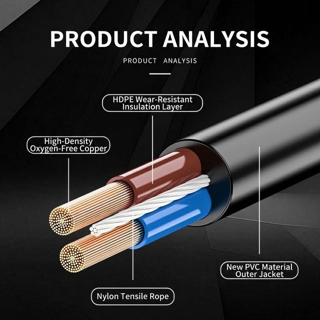 Ex-Factory Price Rvv 2-Core Cable 300V/500V PVC Insulated Sheathed Flexible Cable Oxygen-Free Copper for Industrial Construction
