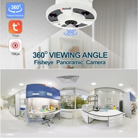Système de caméra CCTV sans fil Tuya 5MP 3MP 2MP, caméra panoramique fisheye intelligente Wifi, prise en charge de la commande à distance par application téléphonique