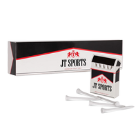 Tees de golf personnalisés en gros, style cigarette, avec impression sur le corps, blancs, 54mm, 70mm, 83mm, pour usage en resort et club-house