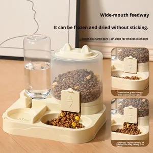 Mangkuk pemberi makan hewan peliharaan otomatis, mangkuk ganda ramah lingkungan, mangkuk plastik kucing dan anjing dengan Dispenser air langsung - Product Image 5