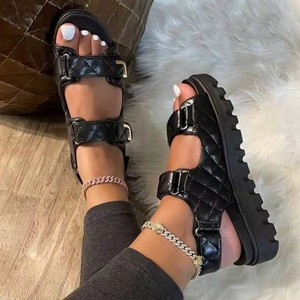 <span class=keywords><strong>Sandali</strong></span> piatti da <span class=keywords><strong>donna</strong></span> con punta tonda traspirante altezza crescente a vista pan di spagna Design primavera stagione <span class=keywords><strong>43</strong></span> con suola spessa - Product Image 1