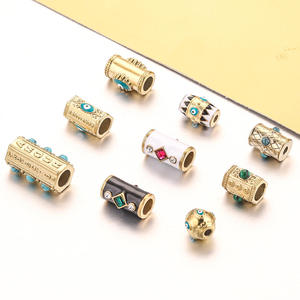 Diy Women <b>Charms</b> Jewelry Making Vintage Boho Style Tube Beads Blue Eyes <b>Charms</b> <b>for</b> <b>Bracelet</b> Necklace Pendant - Product Image 1