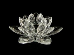 MH-L015 Artificial White Crystal Lotus Flower <strong>Paperweight</strong> - Product Image 2