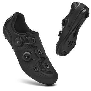 Chaussures de cyclisme pour femmes et hommes, chaussures de vélo de route et de VTT, respirantes, tige synthétique, semelle en caoutchouc EVA, ajustement athlétique, couleur unie - Product Image 5