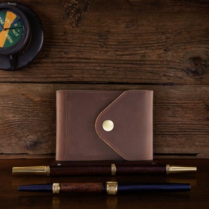 Vintage Mini Size Leather Wallet Portable Card Case for Driver's License ATM ID CardSlim Leather Card Holder for Polyester - Product Image 5