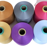 Fil de polyester DTY 600D Dope teint couleur Polyester dessiner fil texturé