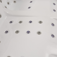 Spa gonflable Intex pour 5 personnes, bain à bulles en acrylique bleu, baignoire à remous et extérieur