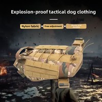 Gilet tactique pour chien en nylon 1000D de qualité militaire, système MOLLE, harnais d'entraînement anti-traction avec espace pour patchs, hydrofuge