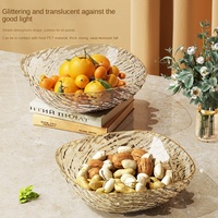ZB9008 Design Fruitplateau, Woonkamer, Licht Luxe Fruitplateau, Simpel en Modieus PET Noten Snoep, Gedroogd Fruitplateau
