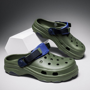 Sandales de plage décontractées Caroeban pour hommes, chaussures d'été solides à bout fermé en EVA avec fermeture auto-agrippante antidérapante - Product Image 1