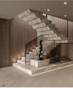 CBMMart <span class=keywords><strong>Escalier</strong></span> droit moderne à usage intérieur pour villa, appartement, hôtels, bibliothèques, musées, grands escaliers en L - Product Image 3