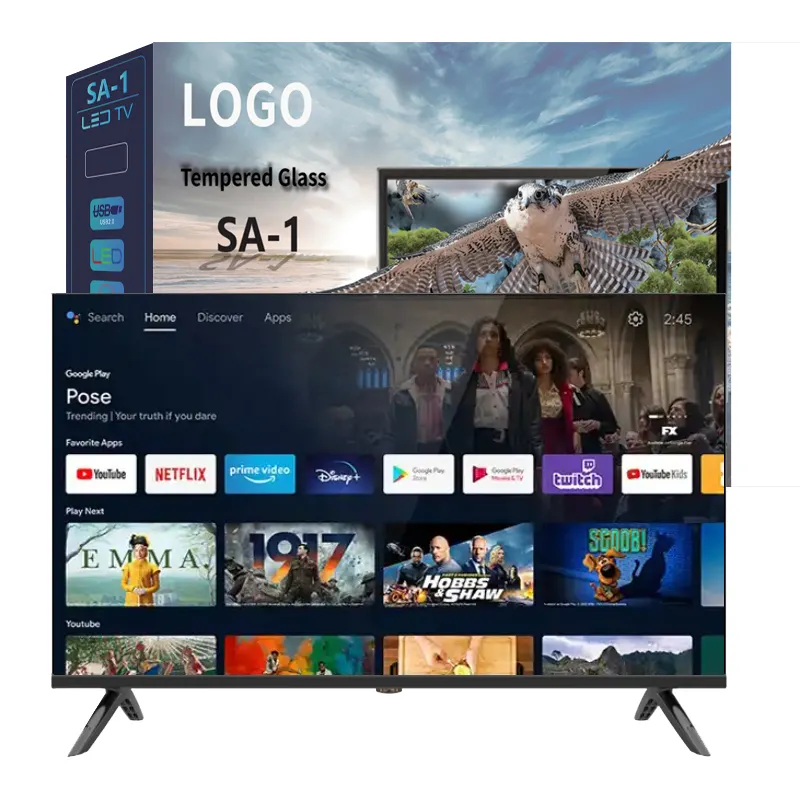 Televisión 4K Smart TV 85 pulgadas sin marco Android LED TV