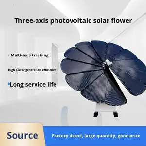 Máquina de Almacenamiento de Energía Solar Multieje con Seguimiento Automático Todo en Uno, Paquete de Baterías Sunflower, Controlador MPPT, Uso Comercial - Product Image 4