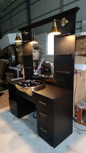 Tocador con espejo de madera de gama alta con cajones tocador <span class=keywords><strong>Suite</strong></span> con muebles de dormitorio con espejo - Product Image 5