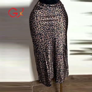 GX10844 Fournisseur de Vêtements Été 2025 <span class=keywords><strong>Jupe</strong></span> Longue Femme en <span class=keywords><strong>Satin</strong></span> à Imprimé Léopard Mode Streetwear Vintage et Décontractée - Product Image 1